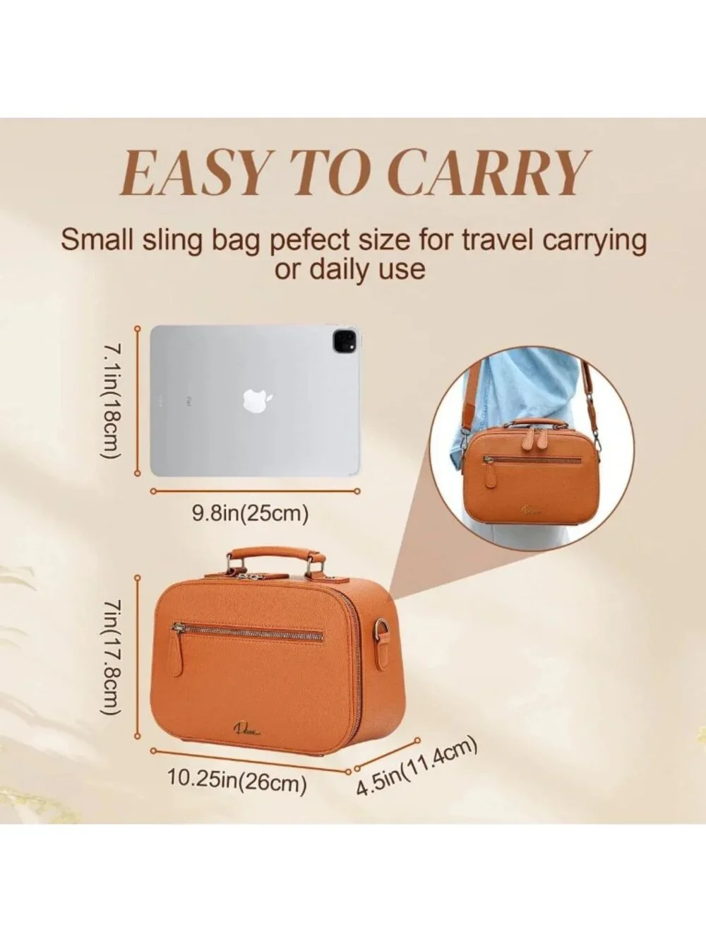 Waterproof Crossbody Camera Sling Bag for DSLR/SLR/Mirrorless - Shockproof, 4L
